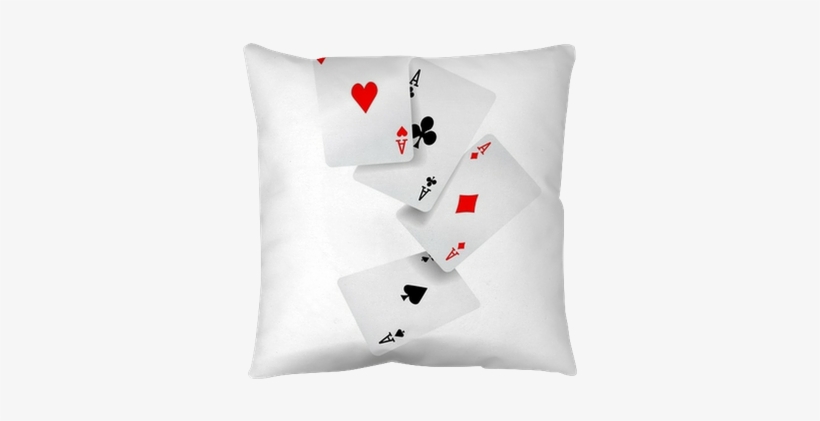 Playing Cards Four Aces Poker Hand Pillow Cover • Pixers® - Playing Cards Transparent Background, transparent png download