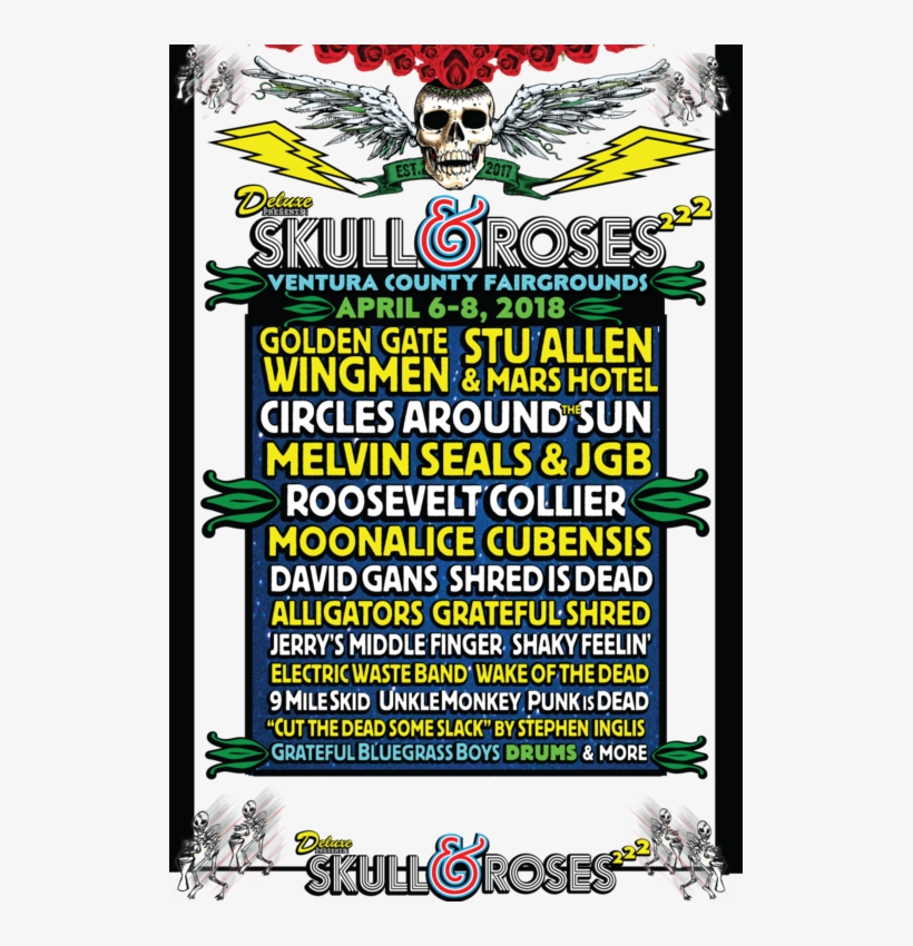 Skull & Roses Early Bird 3-day Pass - Bois Pour Les Cercueils, transparent png download