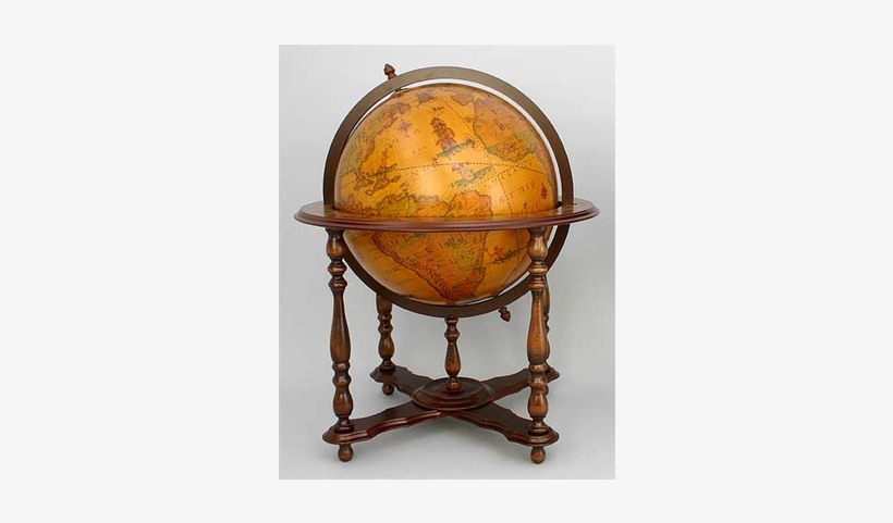 Old Style Wooden Terrestrial Globes - End Table, transparent png download