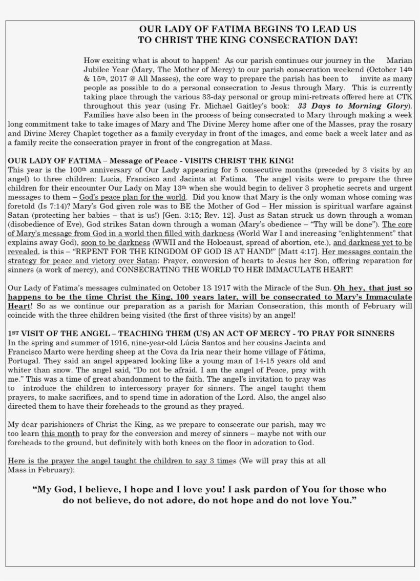 Father Don For This Bulletin - Document, transparent png download