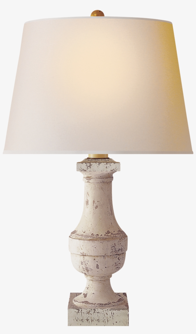 Round Medium Balustrade Table Lamp In Old White With - Inch, transparent png download