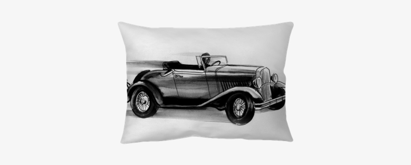 Speeding Retro Car - Car, transparent png download
