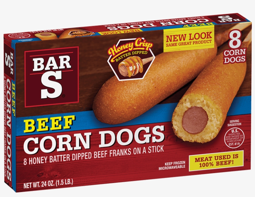 Beef Corn Dogs - Bar S Classic Corn Dogs, transparent png download