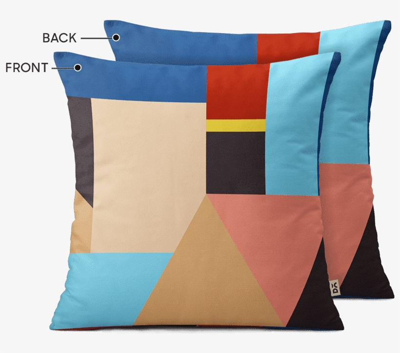Dailyobjects Abstract Geometrical Shapes 16" Cushion - Patchwork, transparent png download