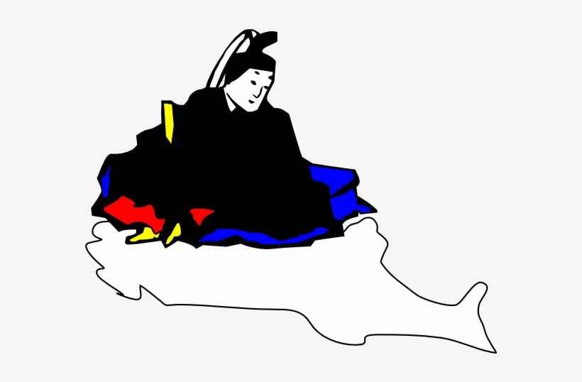 Japanese Poet On Cloud Svg Clip Arts 600 X 457 Px, transparent png download