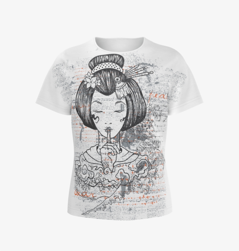 Geisha Peace Pop-culture Slouchy V-neck, transparent png download