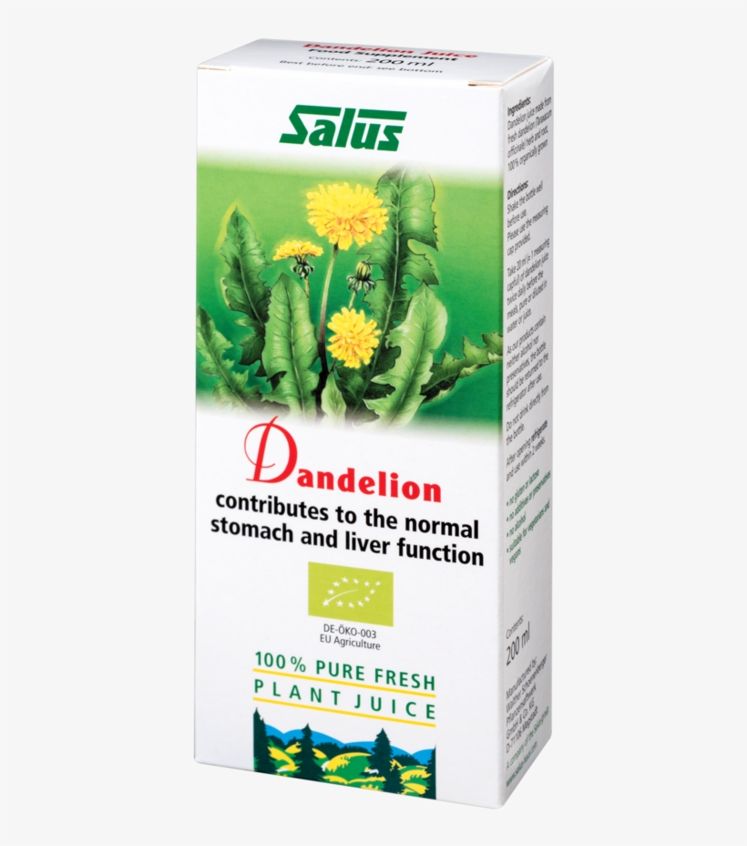 Salus Dandelion Juice - 200 Ml, transparent png download