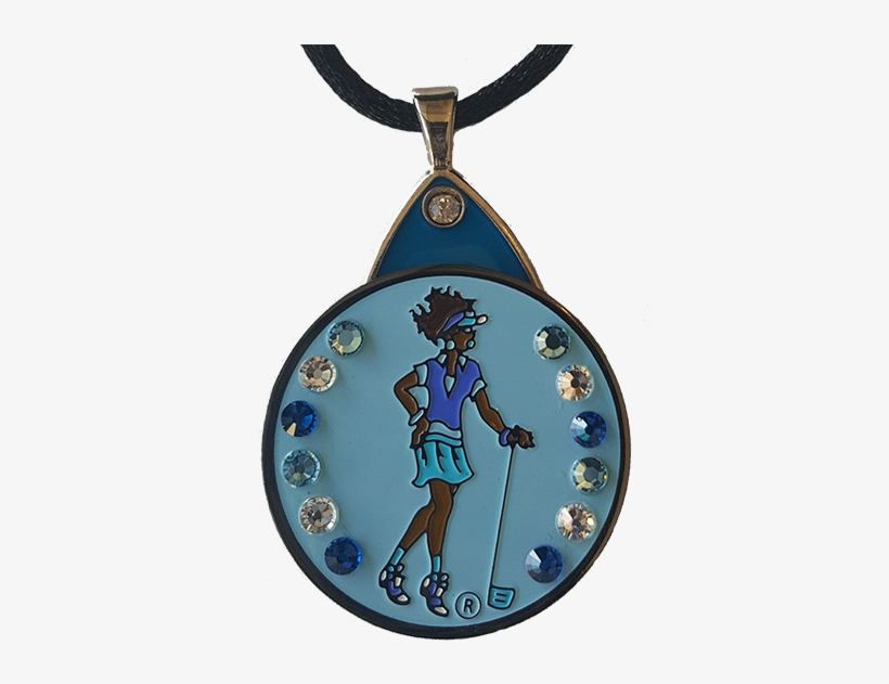 Blue Light-blue Ball Marker Necklace - Locket, transparent png download