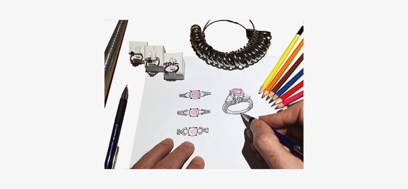 Can't Find Your Perfect Engagement Ring Let Us Create - Sketch, transparent png download