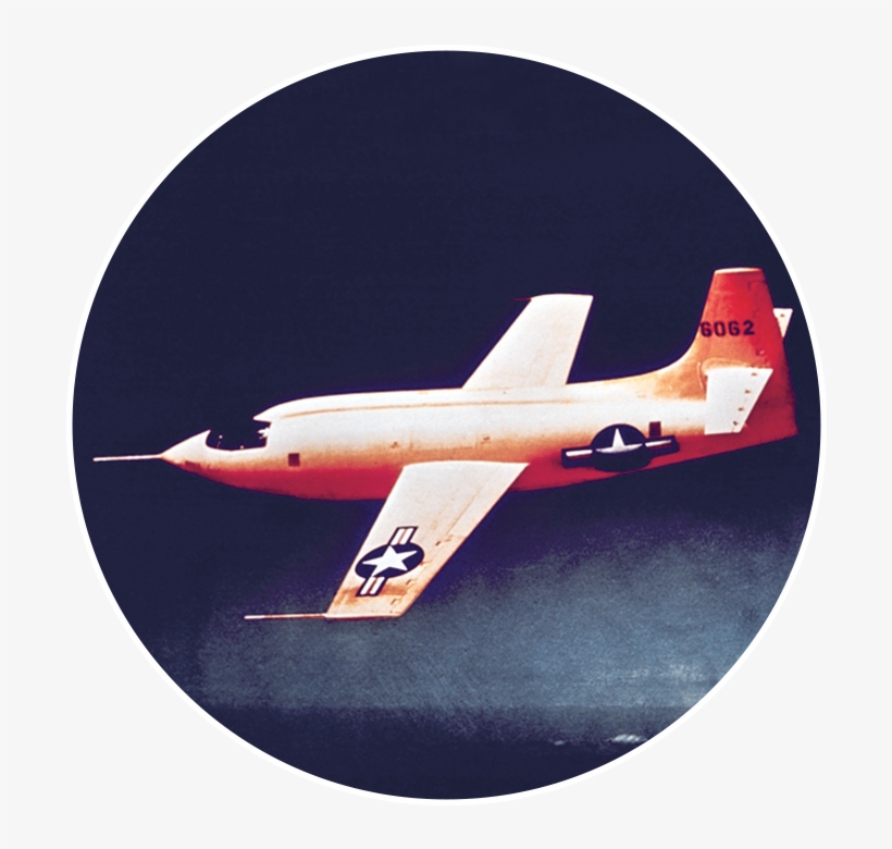 Bell X-1 In Flight - Bell X-1 Chuck Yeager Sound Barrier, transparent png download