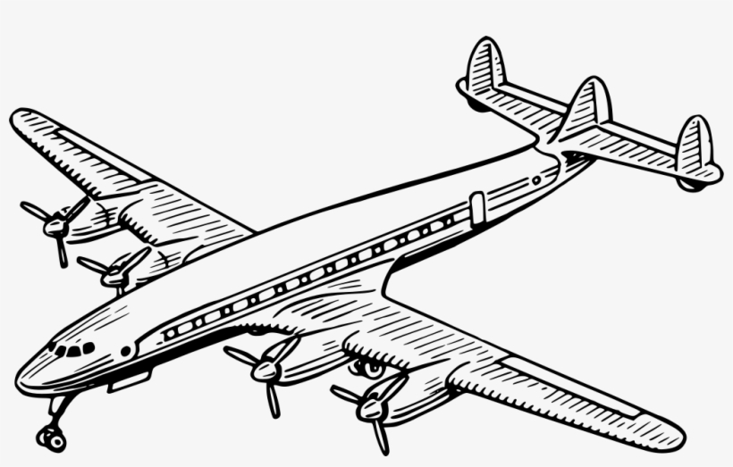 Download Png - Airplane Images Black And White, transparent png download