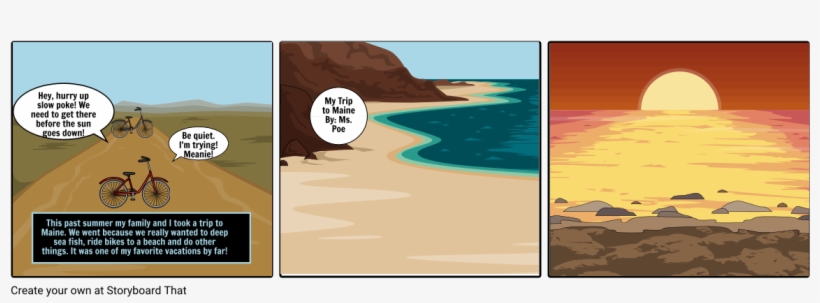 Graphic Novel Memoir-trip To Maine - Storyboard, transparent png download