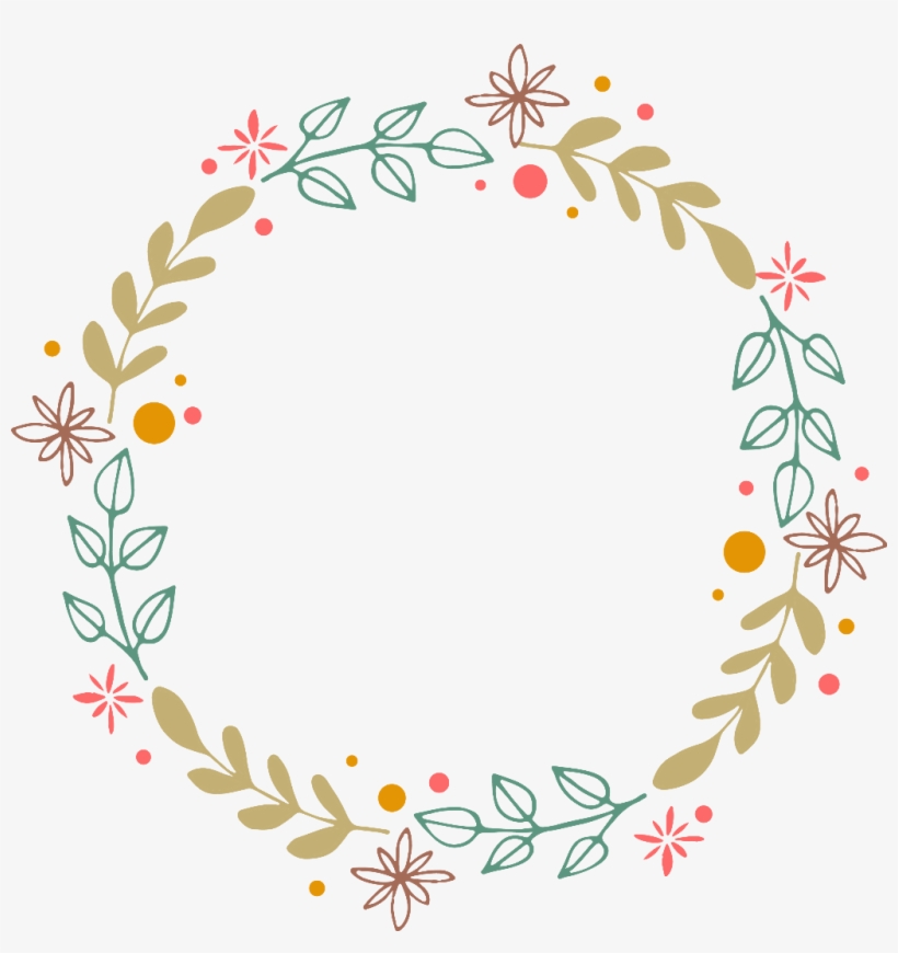 Autumn Wreath Flowers Leaves Vines Decor Decoration - Portable Network Graphics, transparent png download