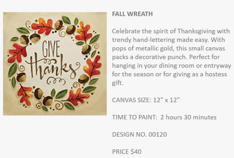 Fall-wreath - Thanksgiving Easy Paintings, transparent png download