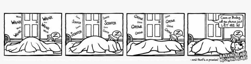 Barking Heads Bed Comic Strip - Barking Heads, transparent png download