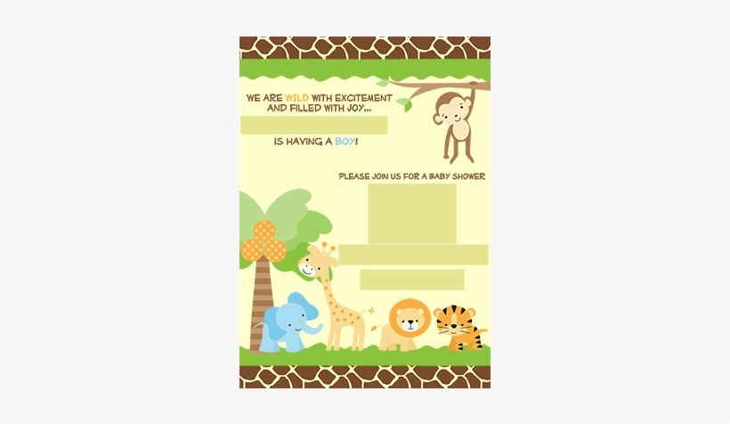 Error Message - Baby Shower Invitations Animal Blank, transparent png download