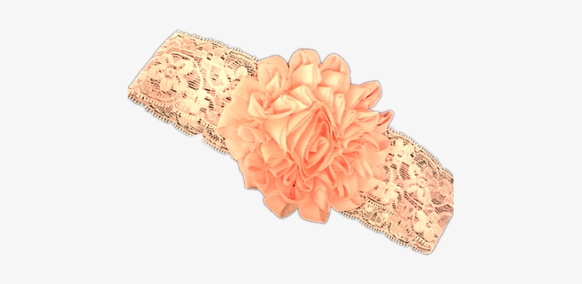 Blushing Lace Pink Large Flower Headband - Headband, transparent png download