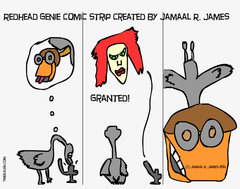 Redhead Genie Comic Strip Created By Jamaal R James - Grab It And Go Assemblies: 50 Special Acts Of Collective, transparent png download