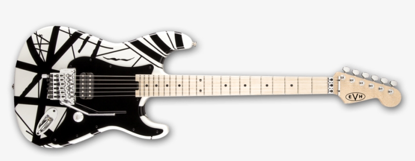 Evh Es Una Marca Nueva En El Mercado, Es Una Colaboración - Evh Striped Series Electric Guitar White / Black, transparent png download