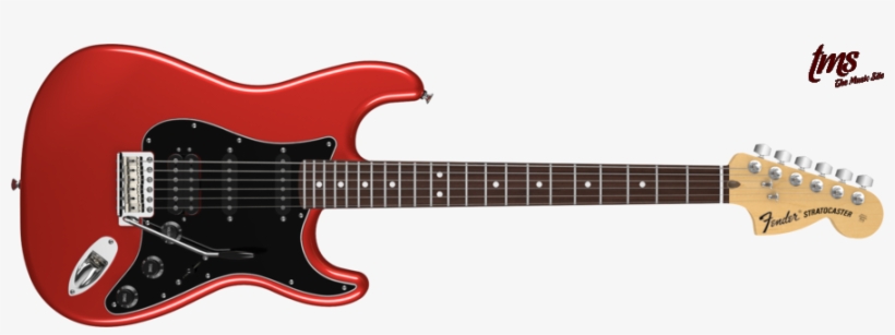 Guitarra Eléctrica Fender Am Spec Strat Mn Usa - Squier Jaguar Bass Red, transparent png download