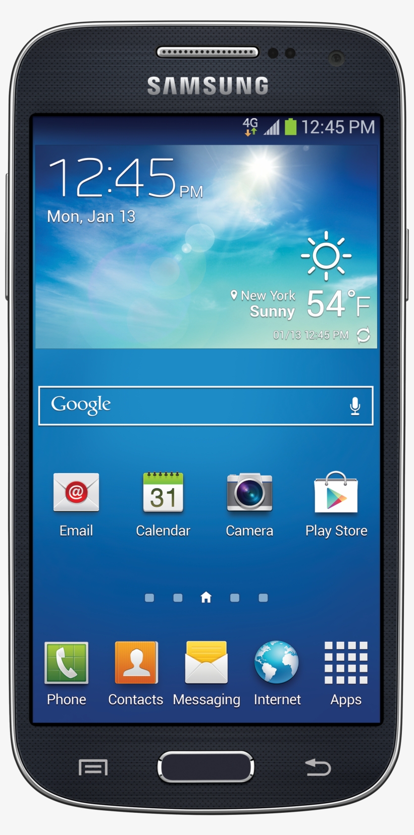 Android Smartphone Png Image - New Verizon Samsung G730v Galaxy S 3 Mini Blue 8gb, transparent png download