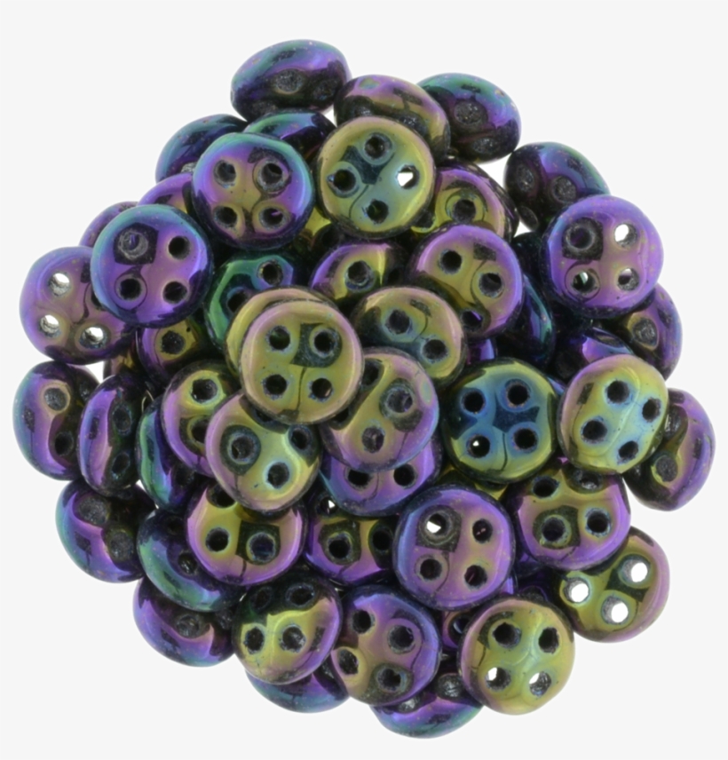 Czechmates 6mm Four Hole Quadralentil Purple Iris Beads - Bead, transparent png download
