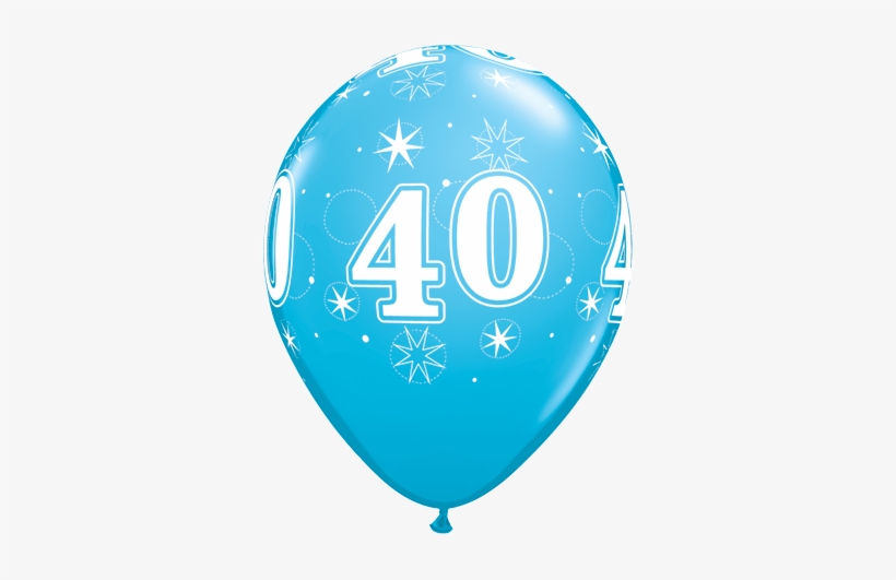 40th Birthday Balloon Latex Blue 6pk - 50th Birthday Balloon Transparent, transparent png download