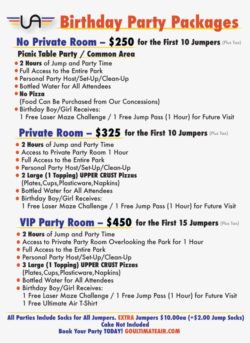 The Birthday Boy/girl Always Jumps For Free - Cape Girardeau, transparent png download