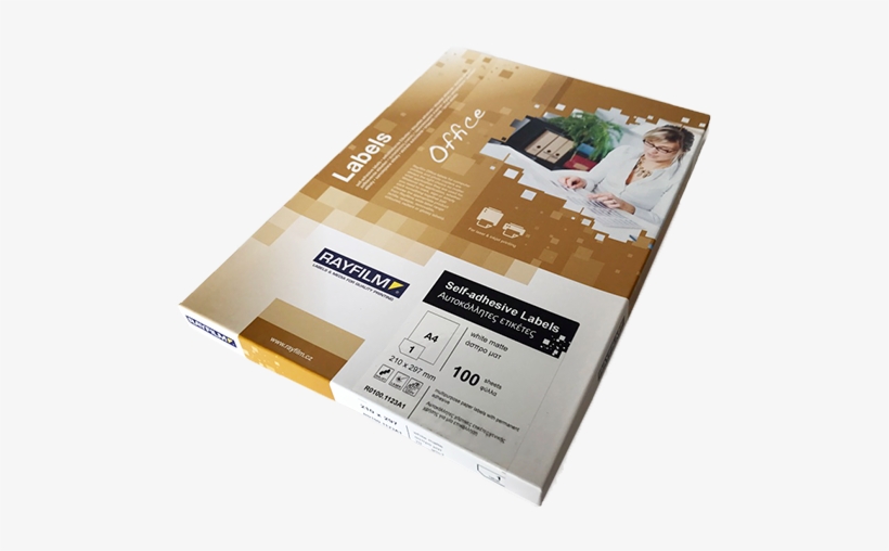 R0100 Office Labels - Etikety R0119 Bílé Lesk A4 100listů, transparent png download