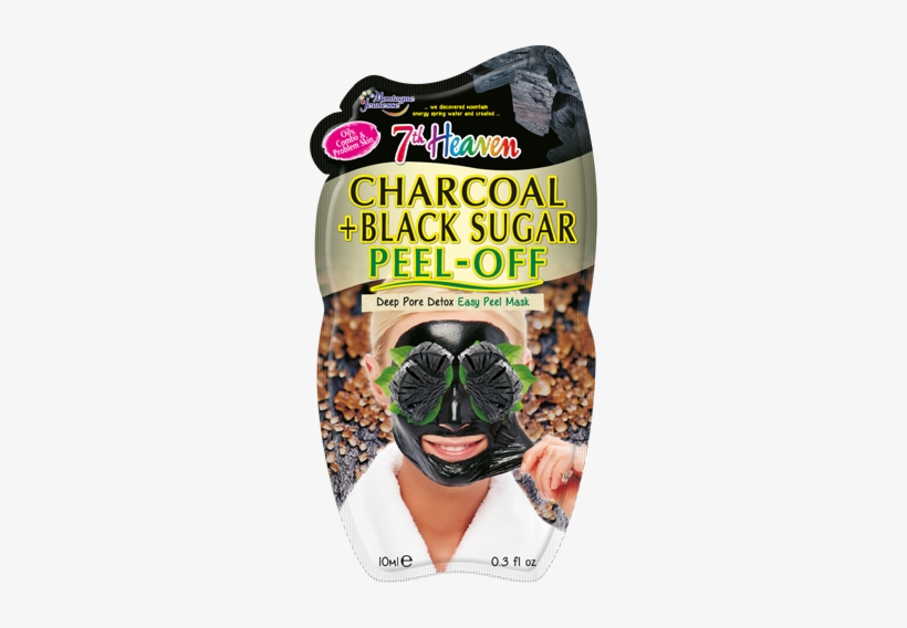 Charcoal & Black Sugar Peel-off - Montagne Jeunesse Face Mask Black, transparent png download