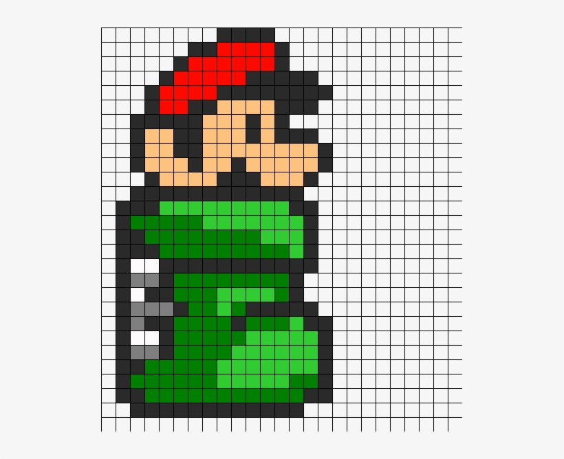 Download Mario In Green Tube Perler Bead Pattern / Bead Sprite - 8 Bit ...