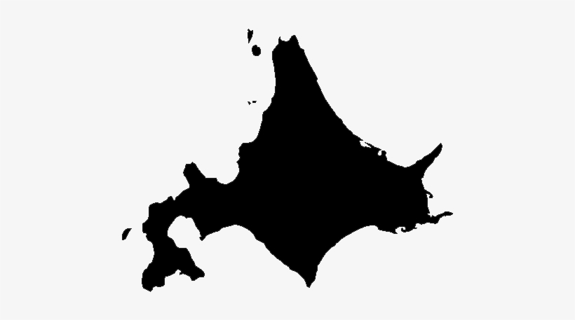 Shadow Picture Of Hokkaido Prefecture Edit - Hokkaido Map Outline, transparent png download