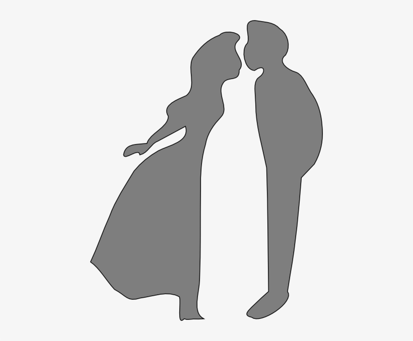 Small - Outline Of A Couple, transparent png download