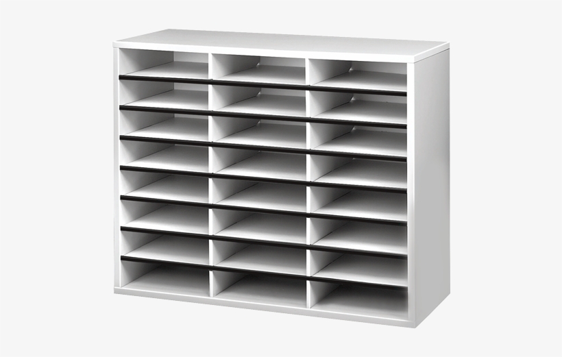 24 Compartment, Letter, Dove Gray - Fellowes Literature Organizer 24 Compartments, transparent png download