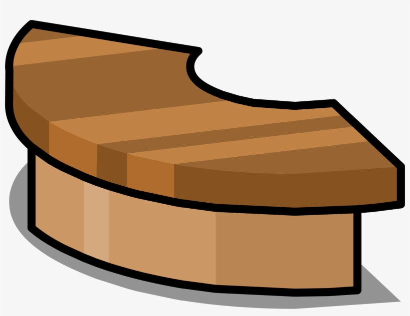 Curved Desk Sprite 002 - Mesa Club Penguin, transparent png download