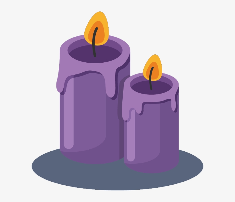 Dracula - Candles Purple Transparent, transparent png download