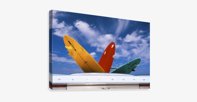 Colorful Surfboards In Vintage Plymouth Fury Iii Car, - Great Big Canvas Dana Edmunds Poster Print Entitled, transparent png download