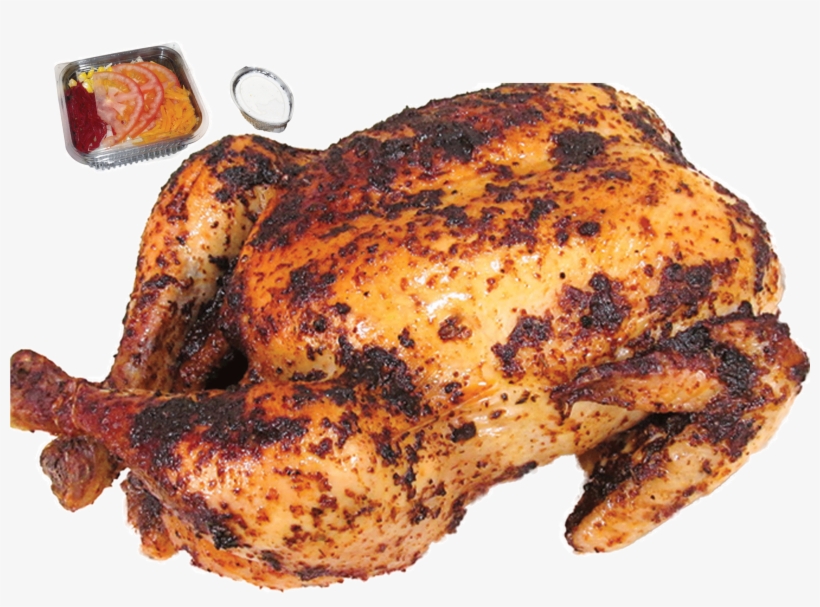 Roast Chicken With Salad And Yogurt Sauce - Roast Chicken, transparent png download