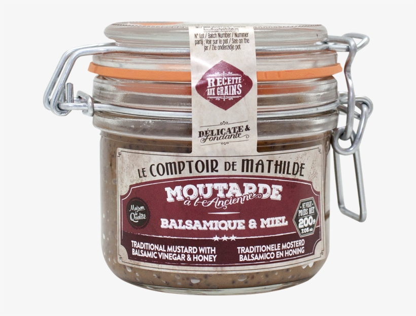 Moutarde A L Ancienne Balsamique Miel 200 G - Musztarda Z Suszonymi Pomidorami I Bazylią Comptoir, transparent png download