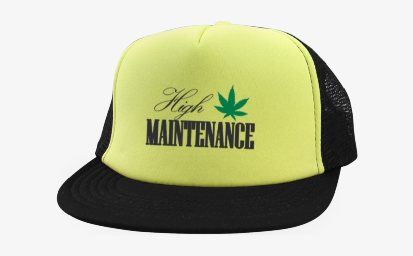 High Maintenance Trucker Snapback - No Live Matter Trucker Hat With Snapback - Neon Pink/black, transparent png download
