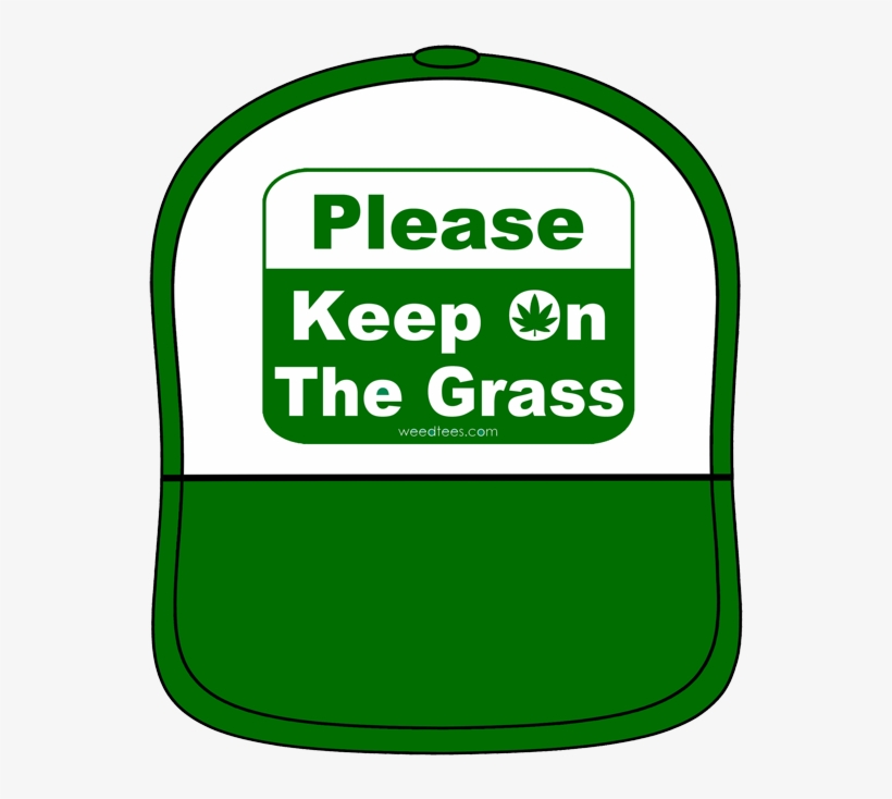 Keep On The Grass Trucker Hat - Smoke Sign, transparent png download