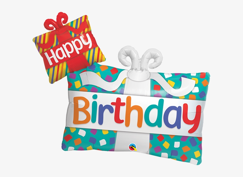 39" Shape Happy Birthday Presents Foil Balloon - Mylar, transparent png download