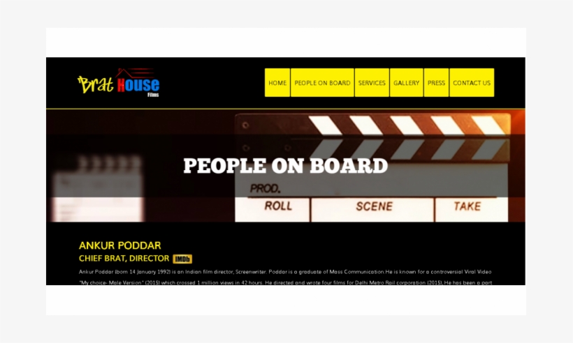Brat House Films - Film, transparent png download