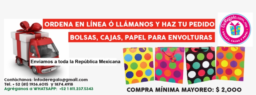 Deregalocommx Papel Envoltura Cajas De Regalo Bolsas - Bolsas De Regalo Mayoreo, transparent png download