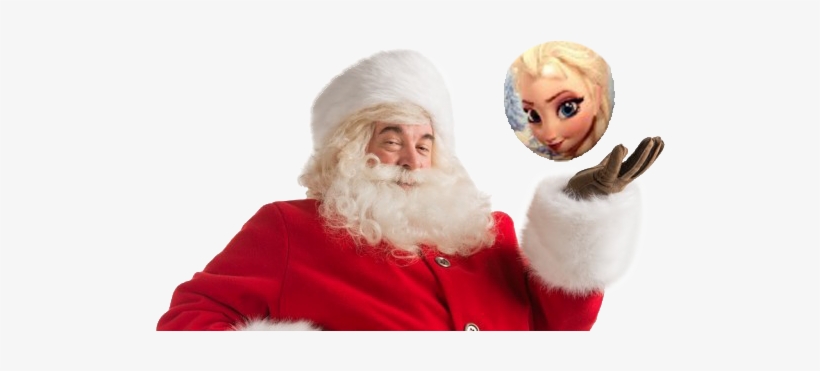 Santa And Special Guest Elsa From Frozen Visits - Portrait, transparent png download