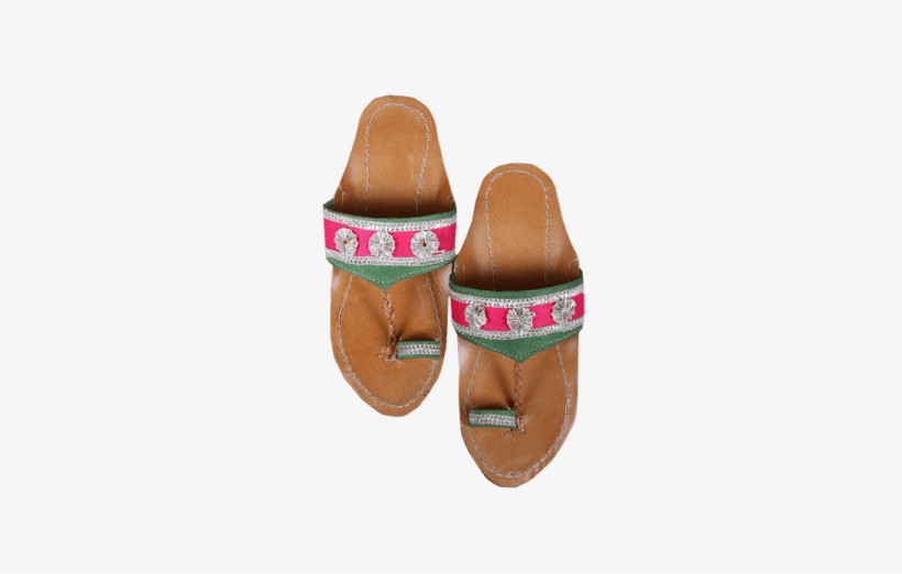 Black Gota Leather Kolhapuri Chappal - Slipper, transparent png download