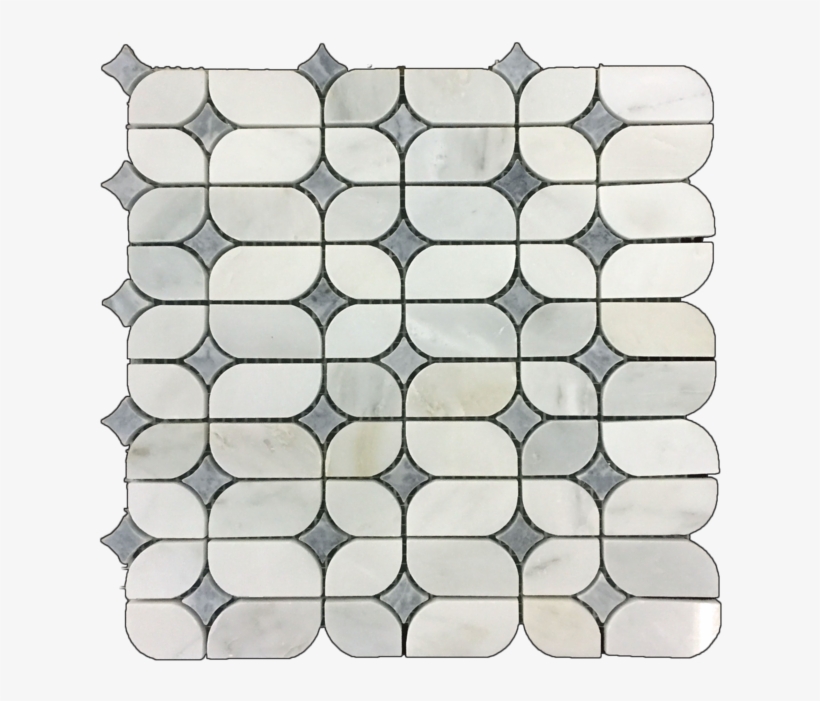 Starlight Pearl White With Pacific Gray Polished - Tile, transparent png download