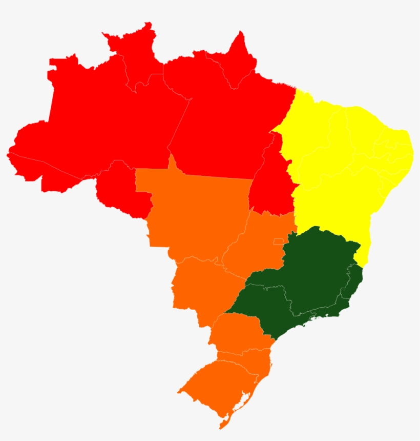 Regiões Do Brasil Por Porcentagem De Rede De Esgoto - Mapa Do Brasil Png Vector, transparent png download
