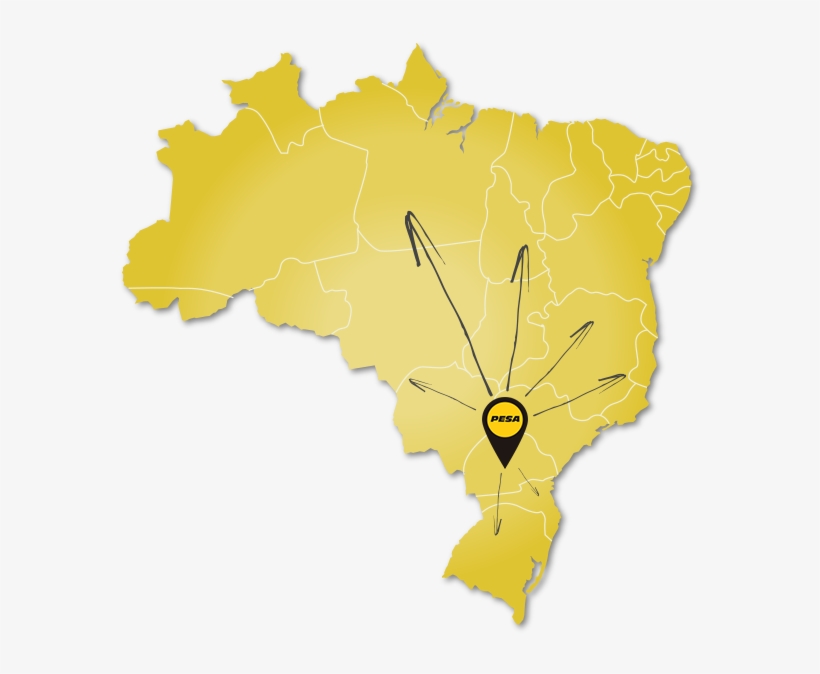 Mapa-brasil - Mapa Brasil Dourado Png, transparent png download