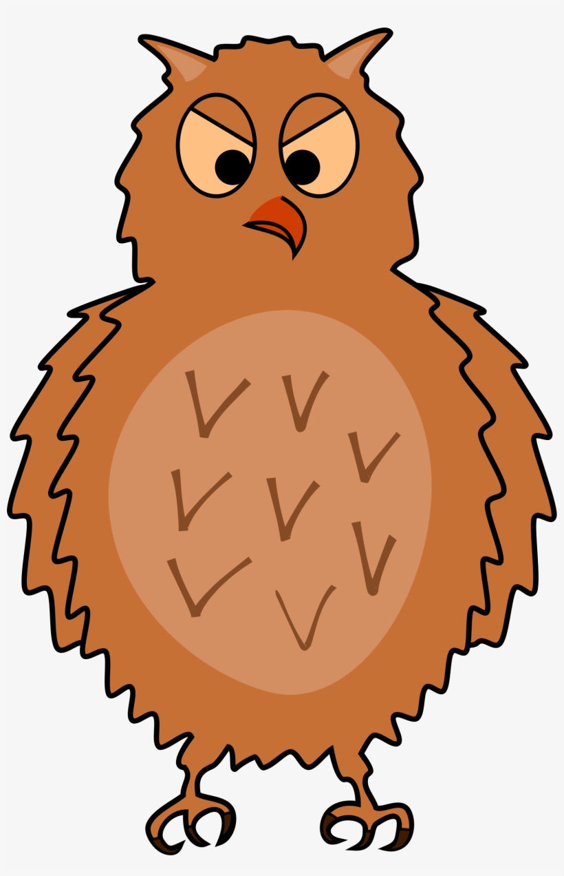 Big Image - Enraged Owl Front View, Spread Wings, transparent png download
